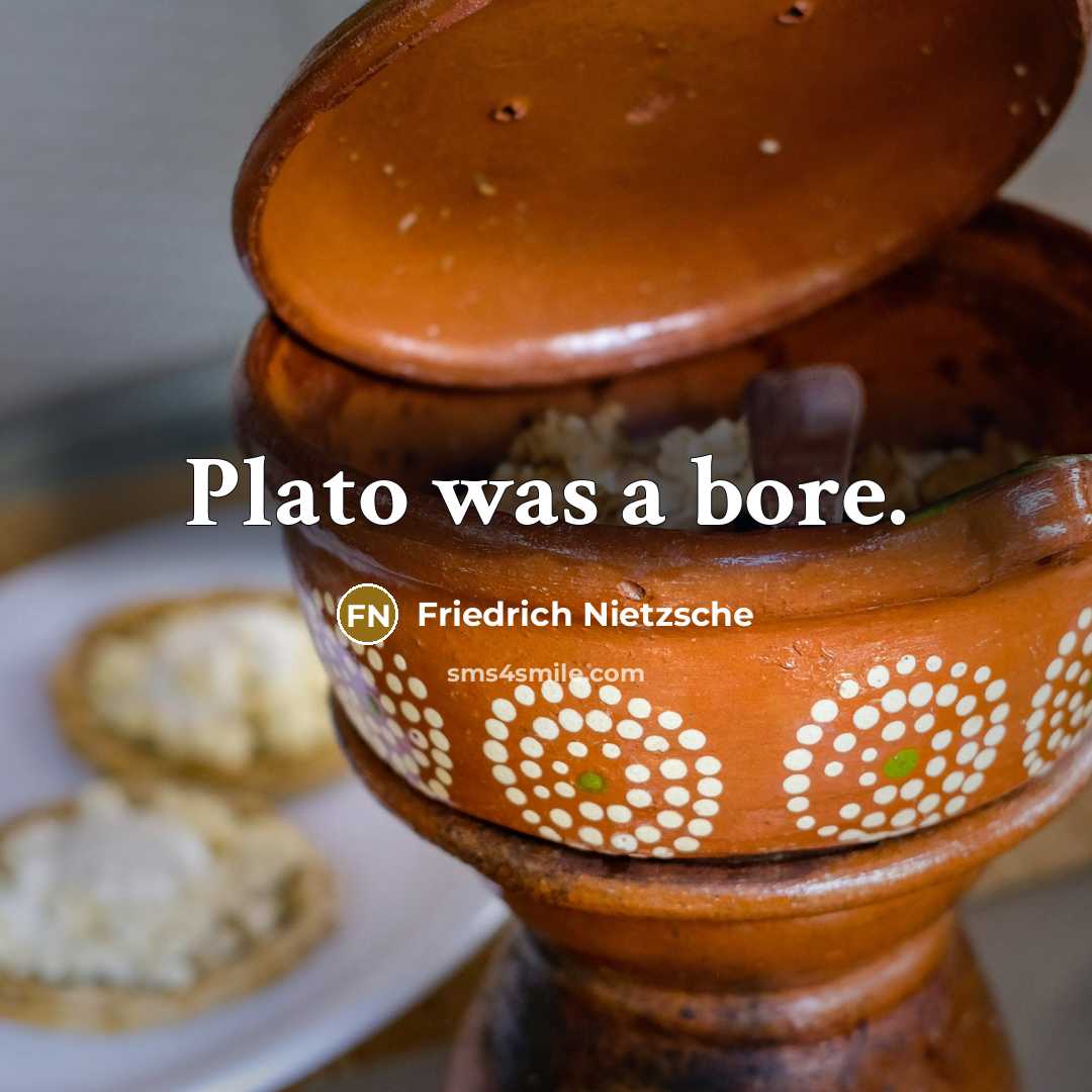 “Plato was a bore.” quote by Friedrich Nietzsche