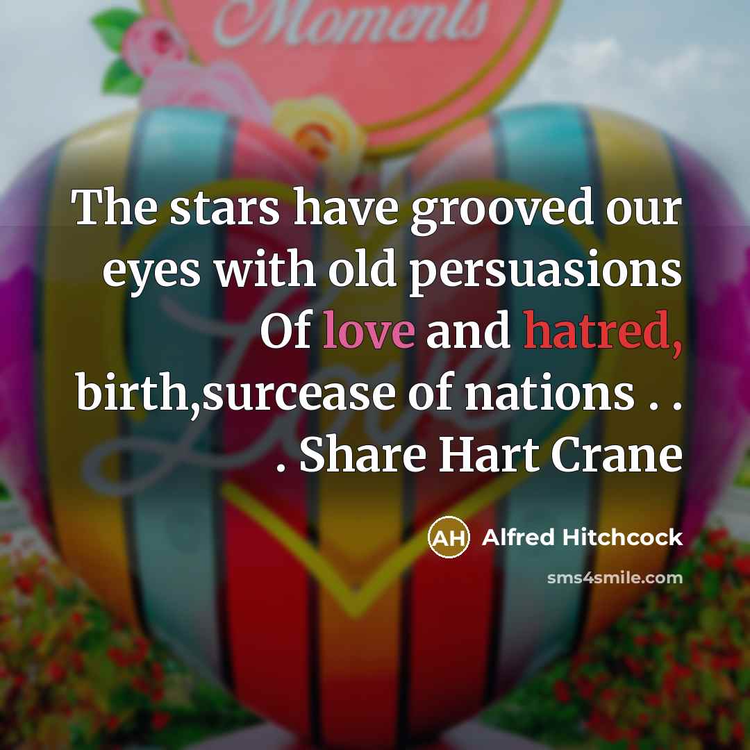 “The stars have grooved our eyes with old persuasions Of…” quote by Alfred Hitchcock