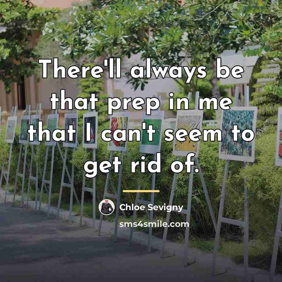“There'll always be that prep in me that I can't…” quote by Chloe Sevigny
