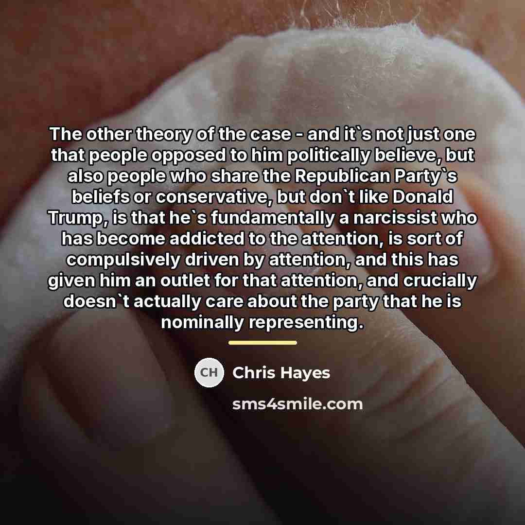 “The other theory of the case - and it`s not…” quote by Chris Hayes