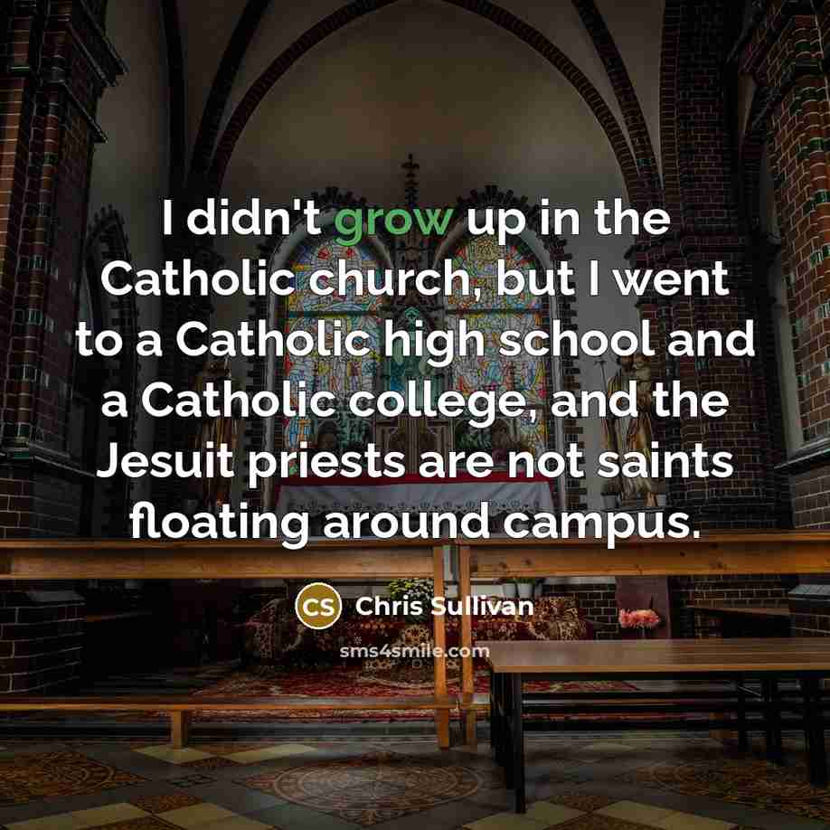 “I didn't grow up in the Catholic church, but I…” quote by Chris Sullivan