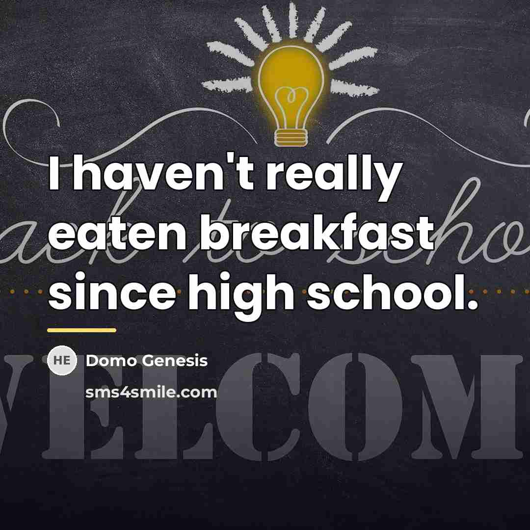 “I haven't really eaten breakfast since high school.…” quote by Domo Genesis