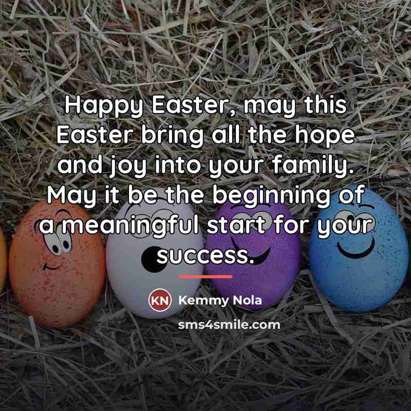 “Happy Easter, may this Easter bring all the hope and…” quote by Kemmy Nola
