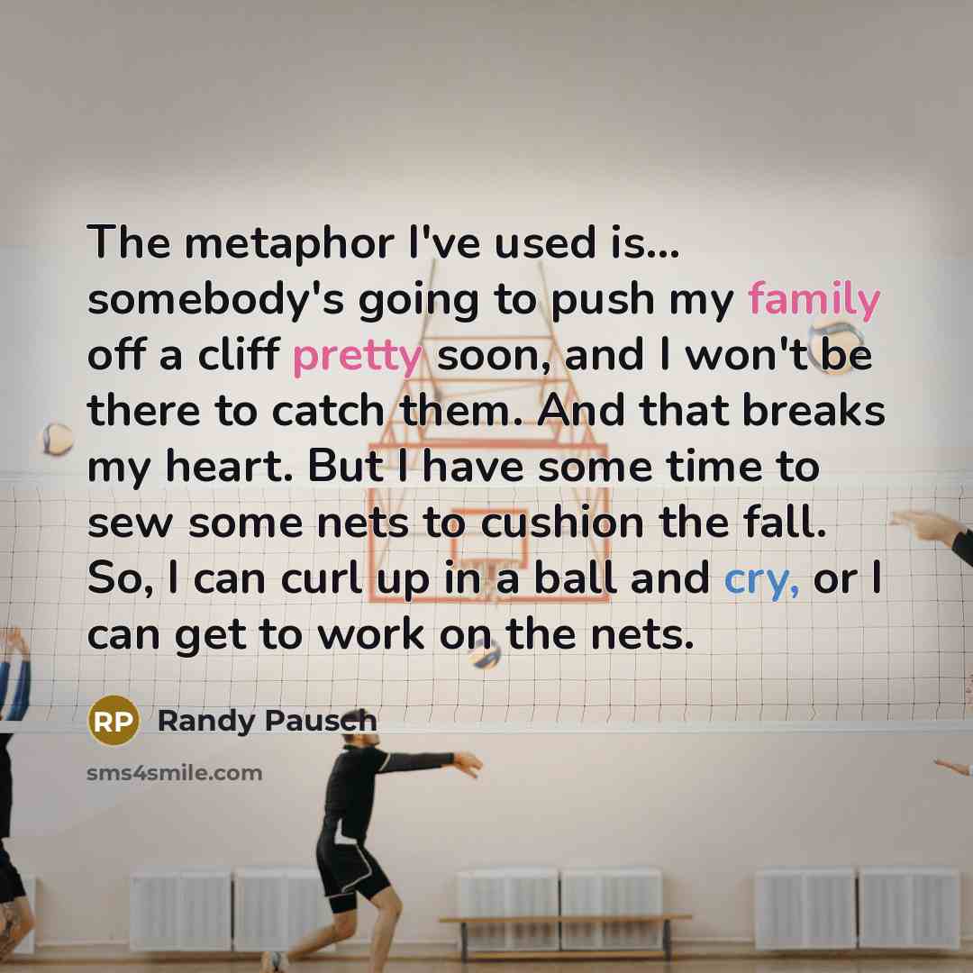 “The metaphor I've used is... somebody's going to push my…” quote by Randy Pausch