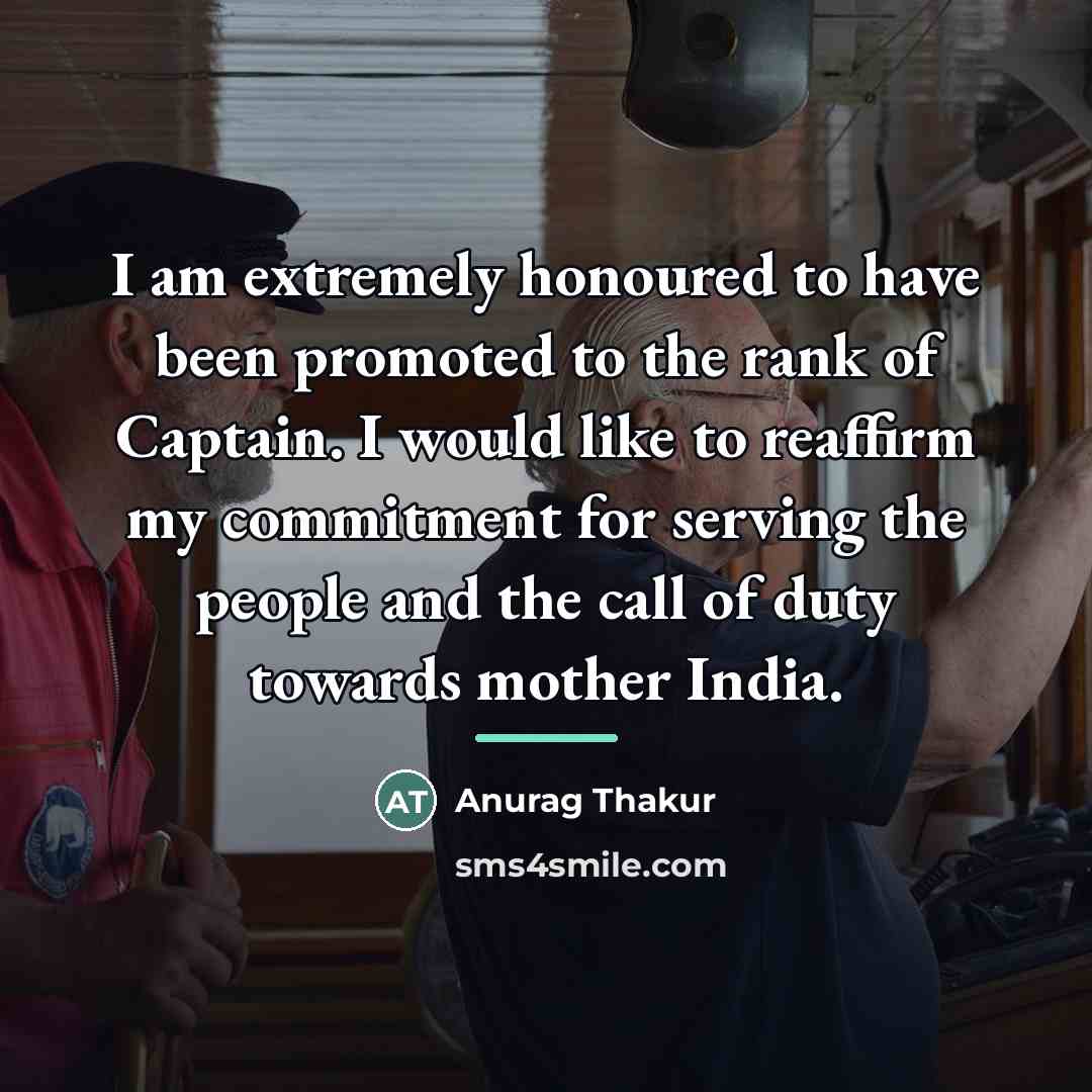“I am extremely honoured to have been promoted to the…” quote by Anurag Thakur