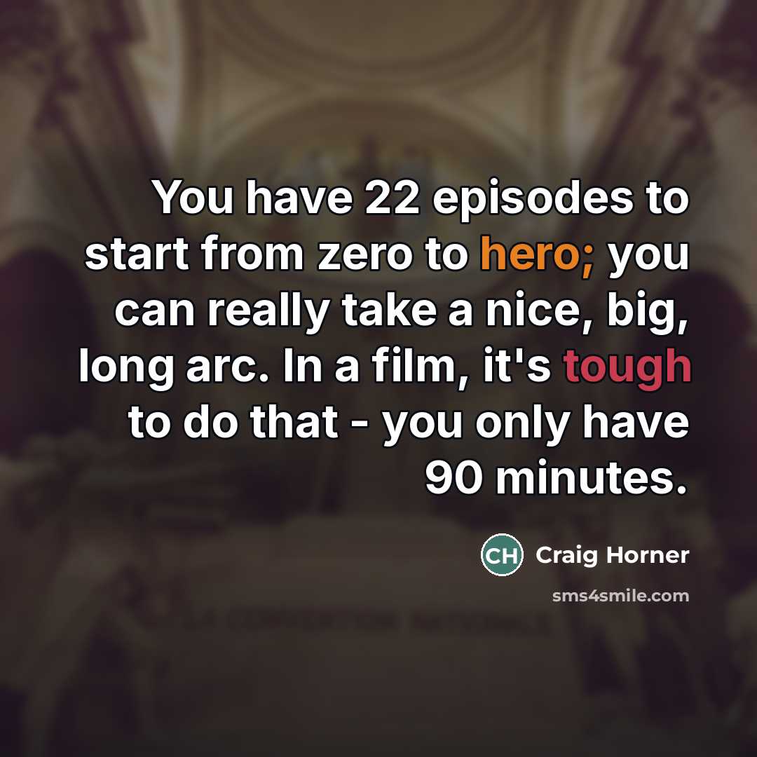 “You have 22 episodes to start from zero to hero;…” quote by Craig Horner