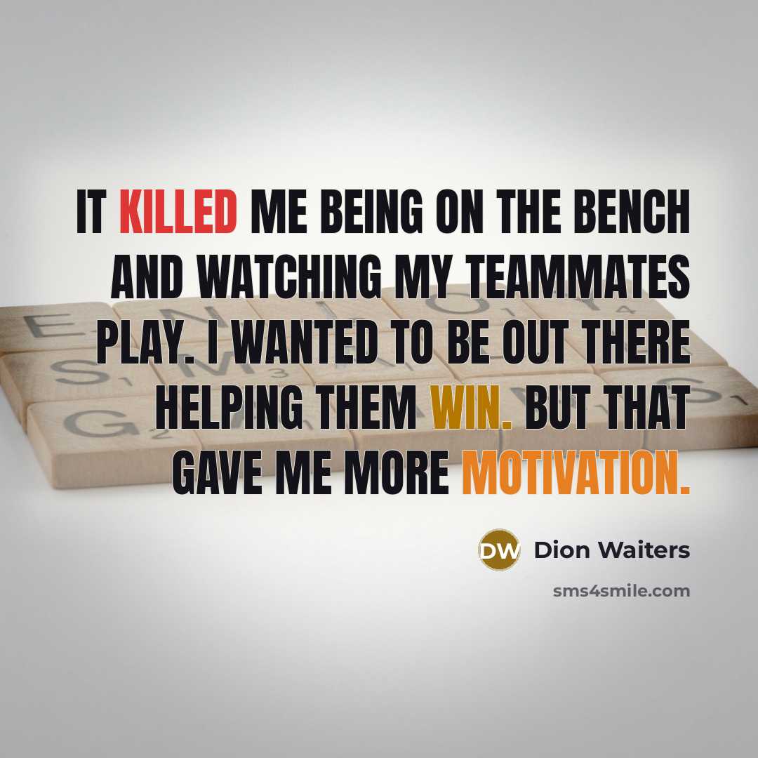 “It killed me being on the bench and watching my…” quote by Dion Waiters