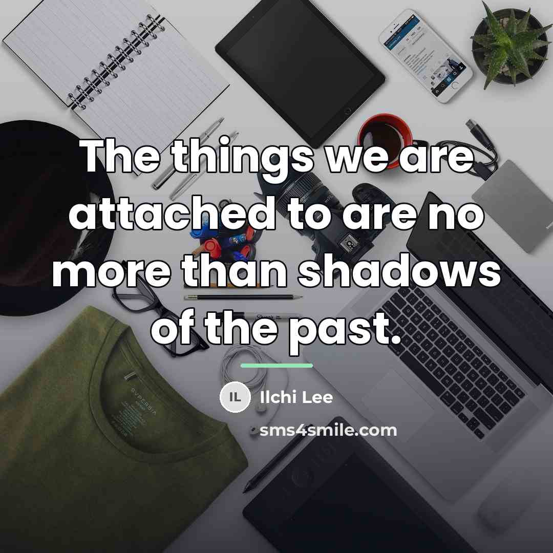 “The things we are attached to are no more than…” quote by Ilchi Lee