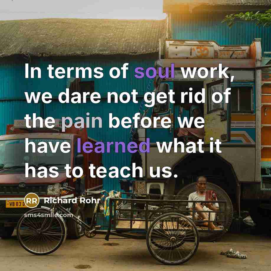 “In terms of soul work, we dare not get rid…” quote by Richard Rohr