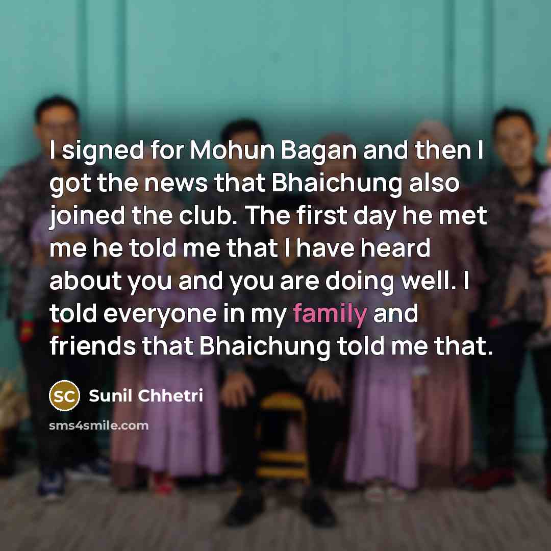 “I signed for Mohun Bagan and then I got the…” quote by Sunil Chhetri