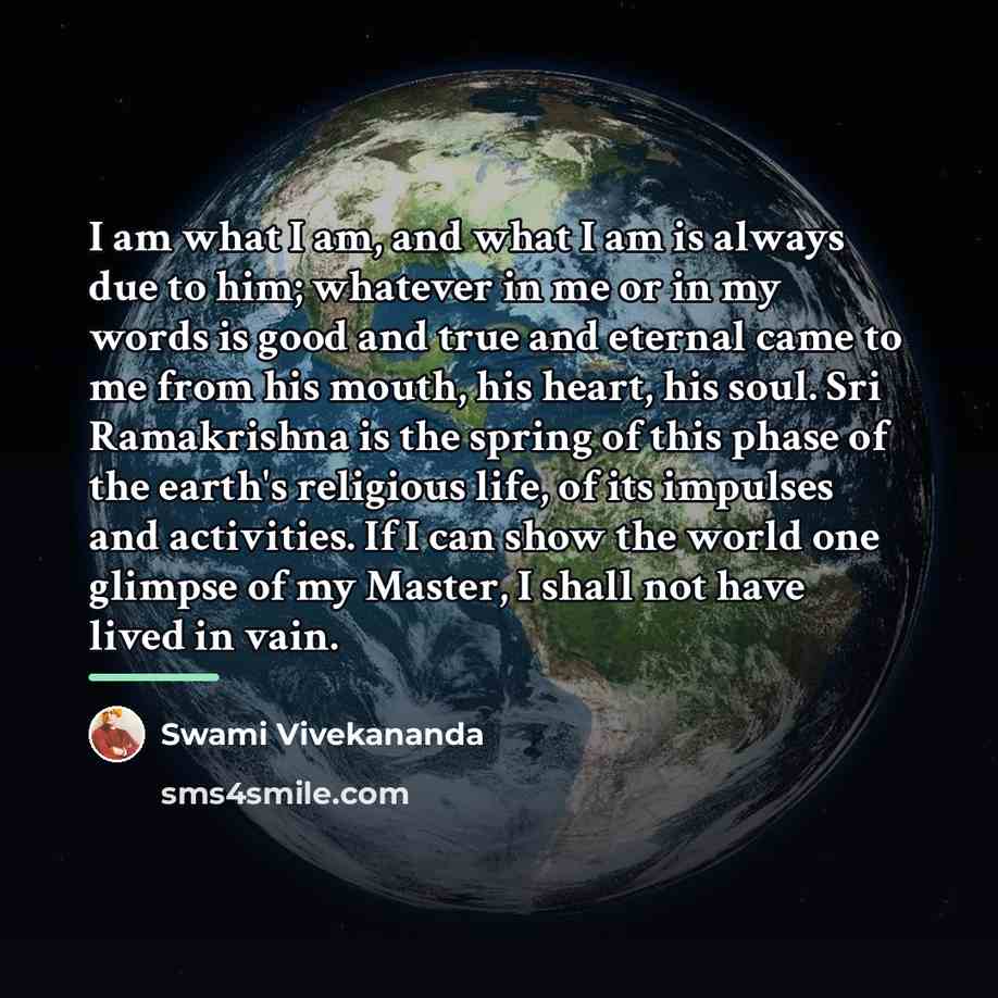 “I am what I am, and what I am is…” quote by Swami Vivekananda