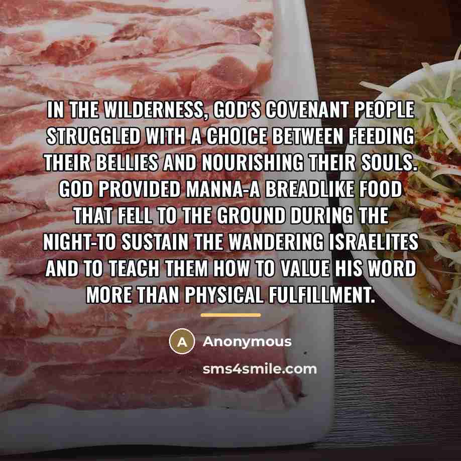 “In the wilderness, God's covenant people struggled with a choice…” quote by Anonymous