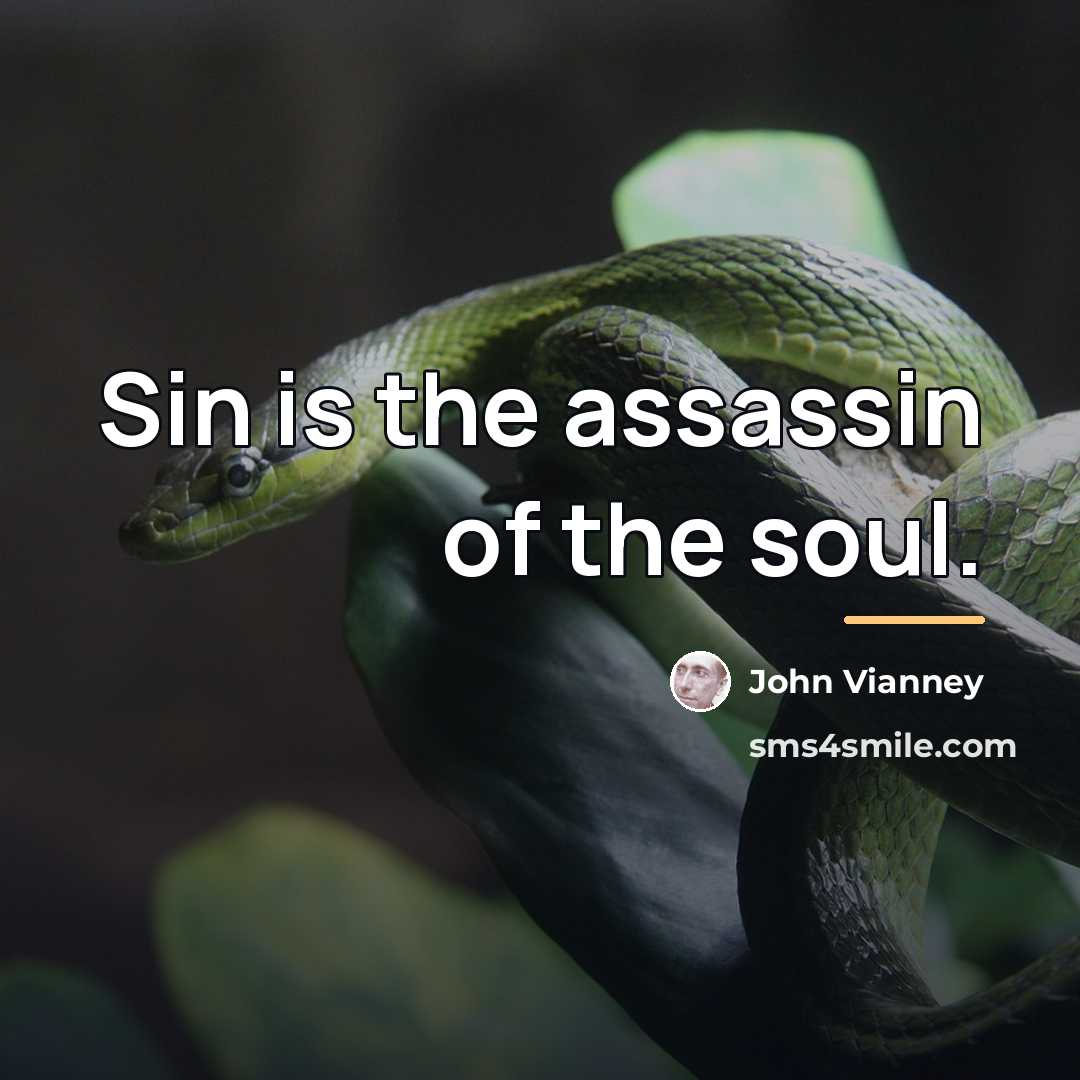 “Sin is the assassin of the soul.…” quote by John Vianney