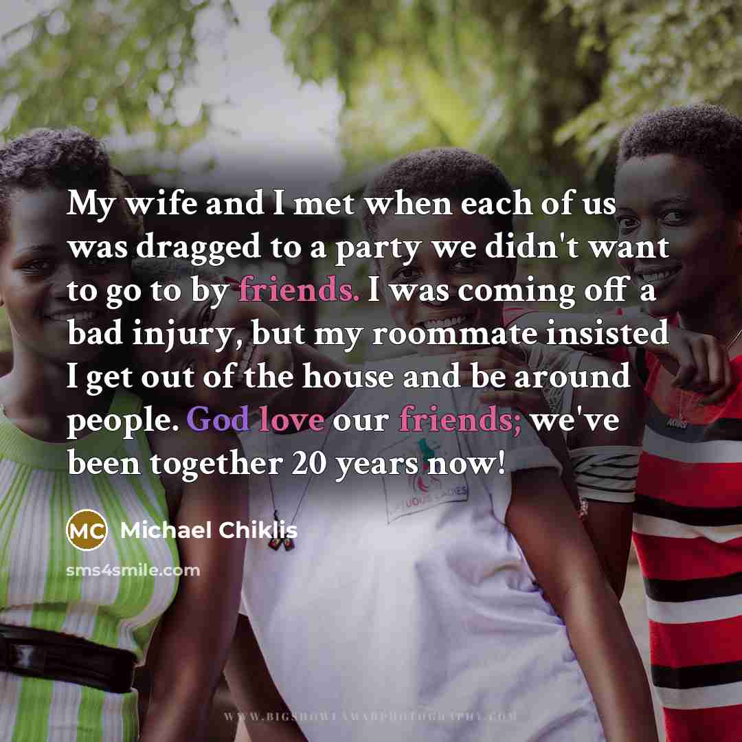 “My wife and I met when each of us was…” quote by Michael Chiklis