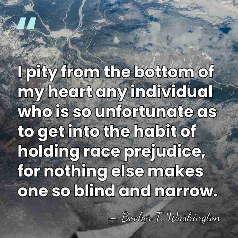 I pity from the bottom of my heart any individual who is&hellip; - Booker T. Washington