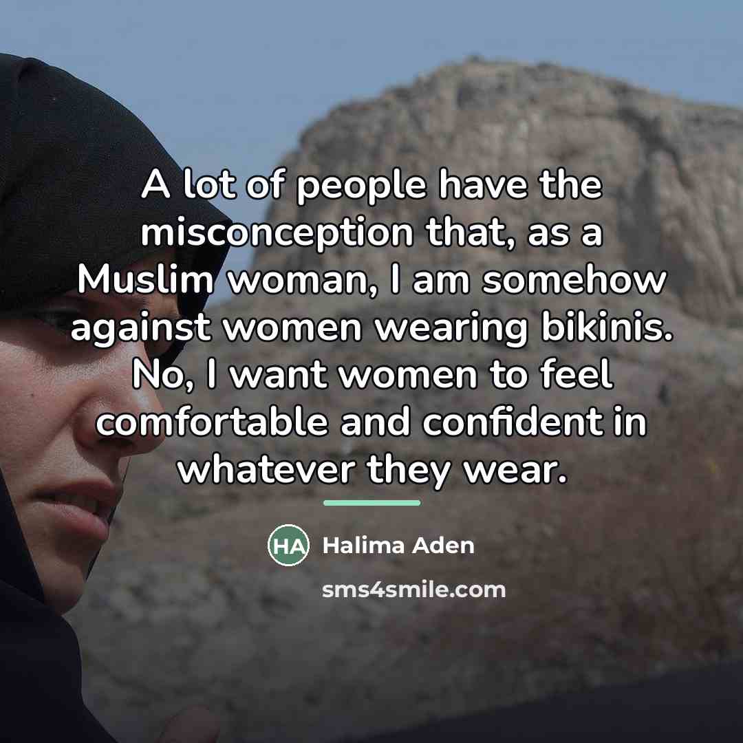 “A lot of people have the misconception that, as a…” quote by Halima Aden