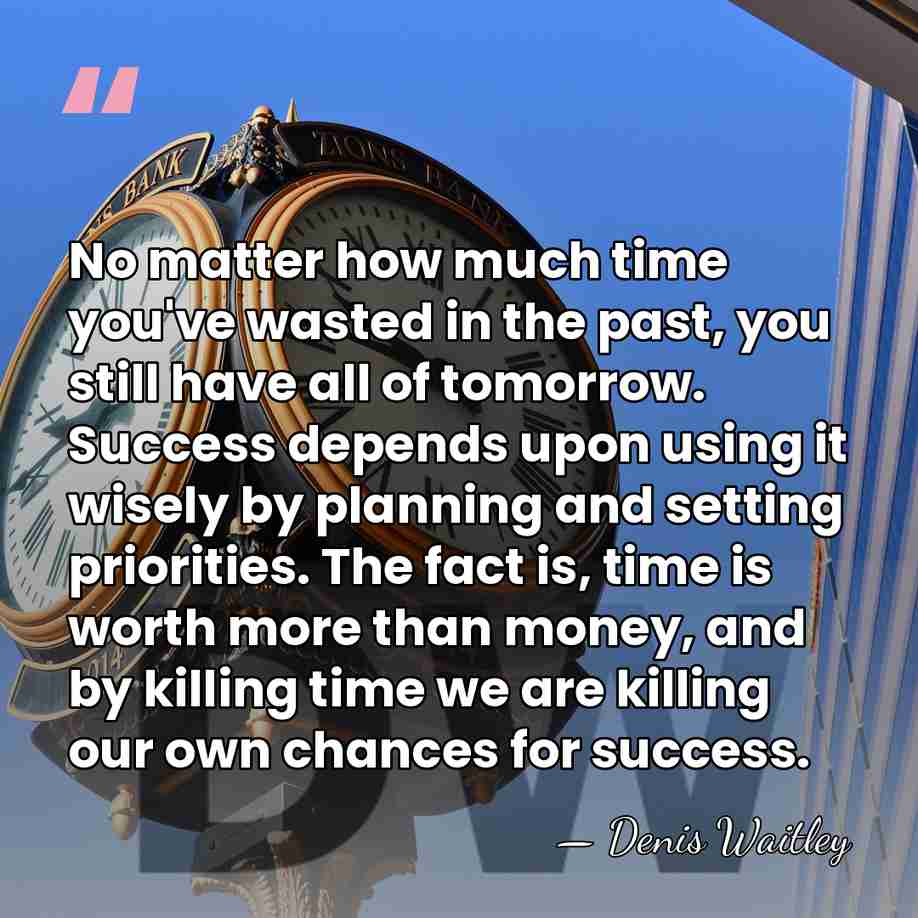 No matter how much time you've wasted in the past, you still&hellip; - Denis Waitley