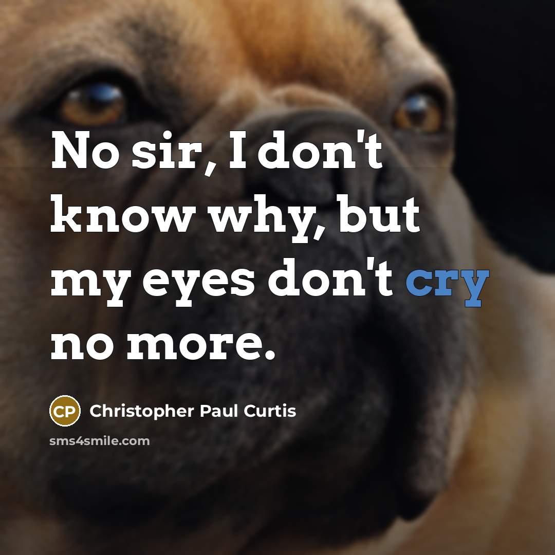 “No sir, I don't know why, but my eyes don't…” quote by Christopher Paul Curtis