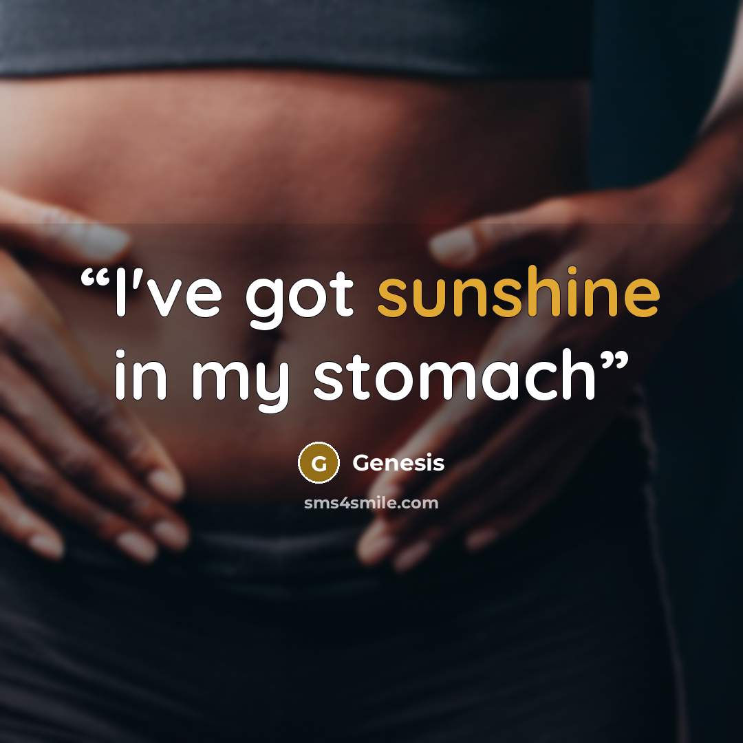 “I've got sunshine in my stomach” quote by Genesis