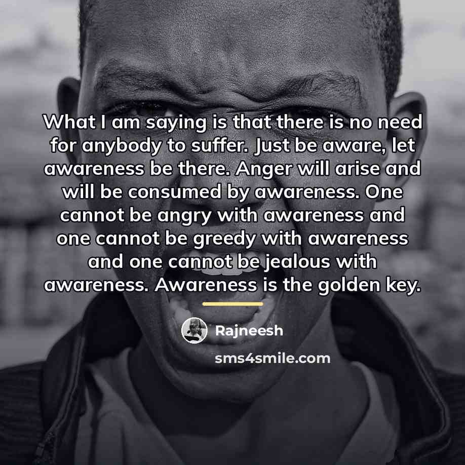 “What I am saying is that there is no need…” quote by Rajneesh