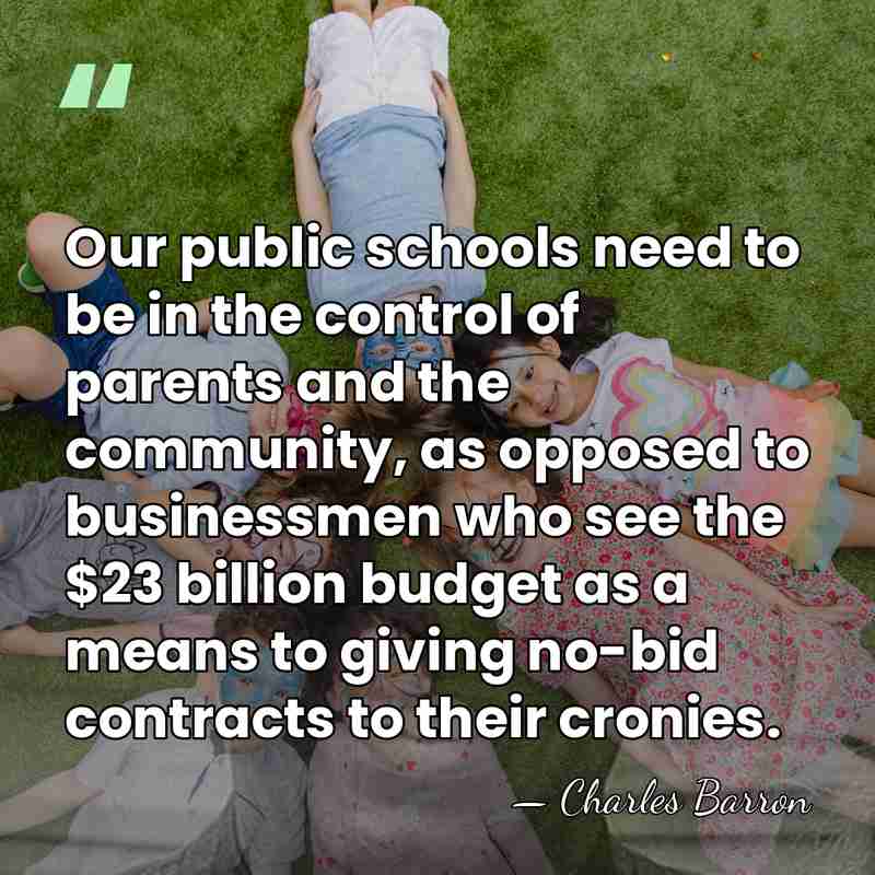 Our public schools need to be in the control of parents and&hellip; - Charles Barron