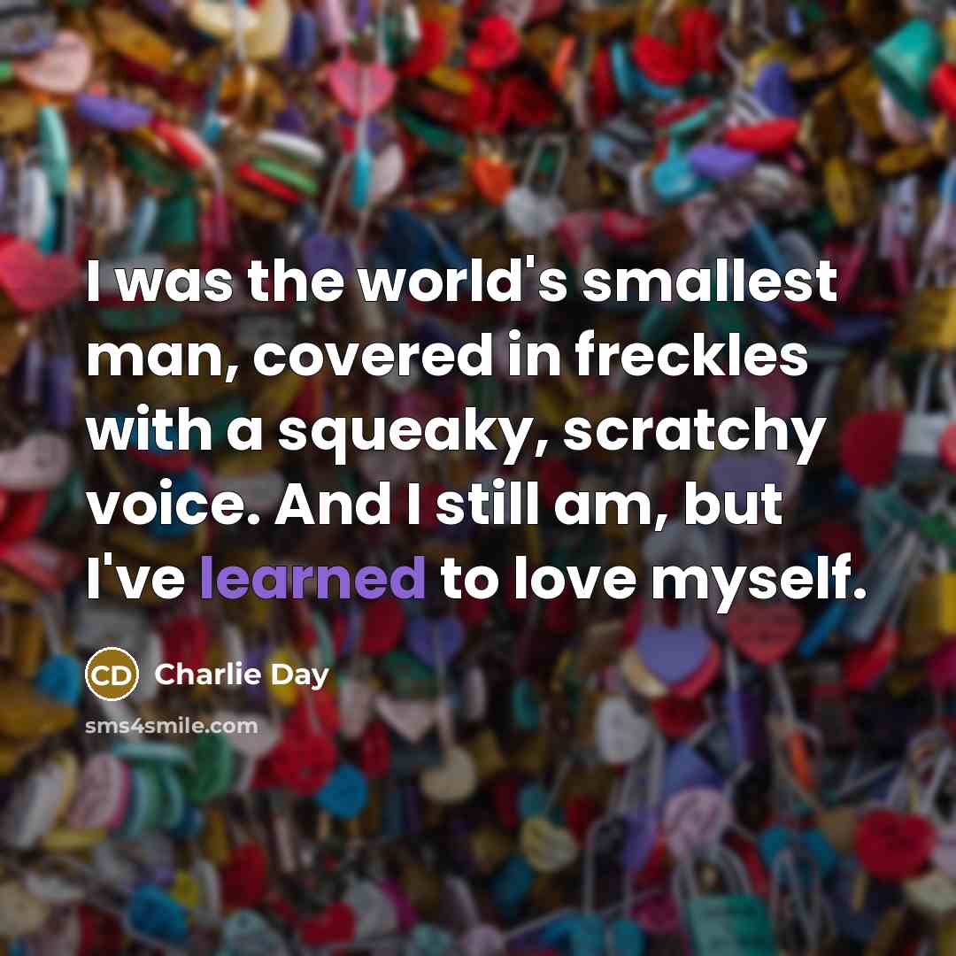 “I was the world's smallest man, covered in freckles with…” quote by Charlie Day