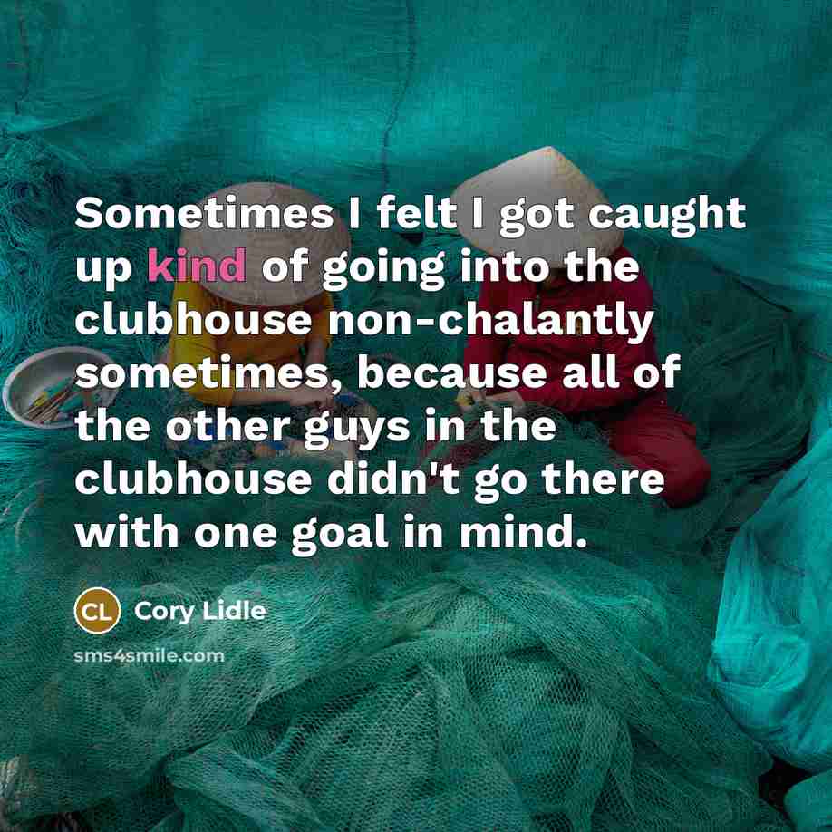 “Sometimes I felt I got caught up kind of going…” quote by Cory Lidle
