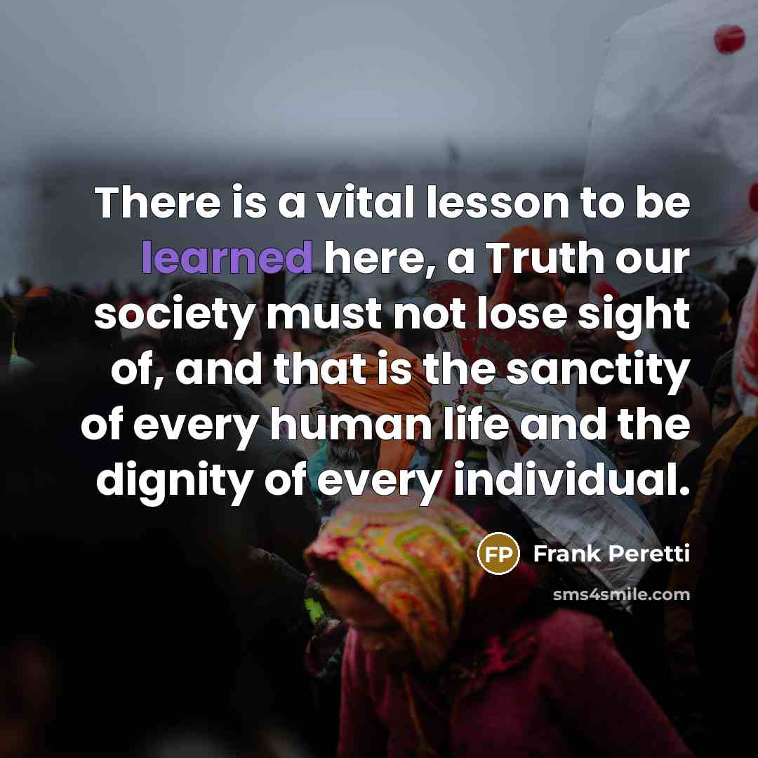 “There is a vital lesson to be learned here, a…” quote by Frank Peretti