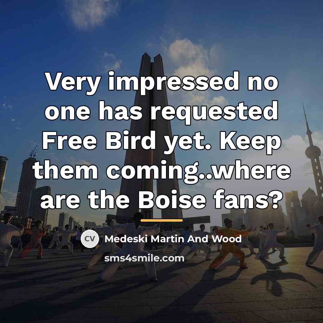 “Very impressed no one has requested Free Bird yet. Keep…” quote by Medeski Martin And Wood