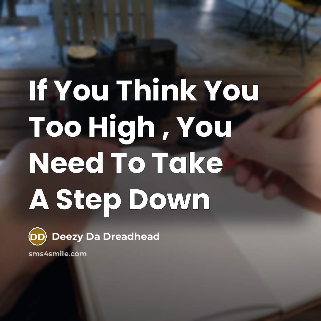 “If You Think You Too High , You Need To…” quote by Deezy Da Dreadhead