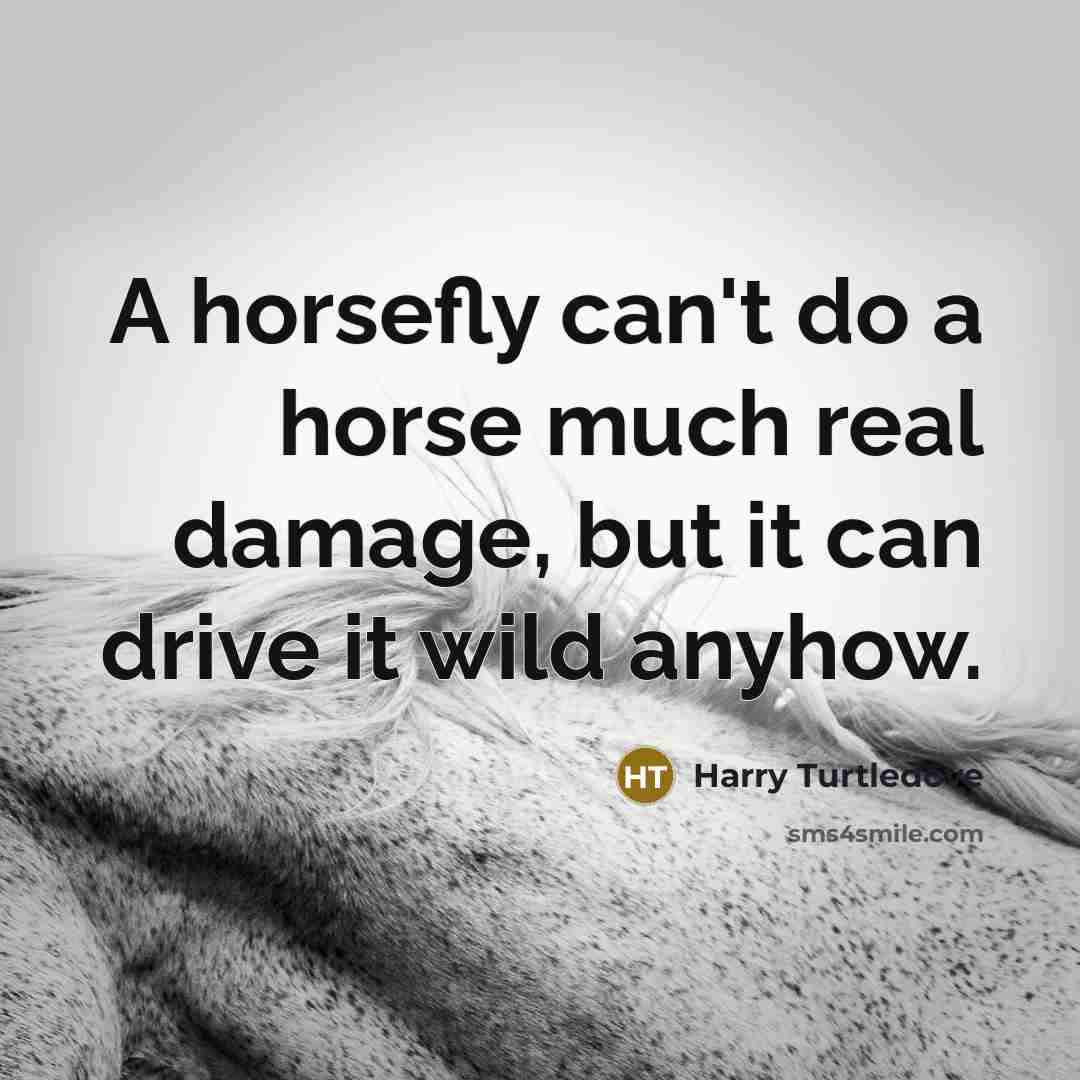 “A horsefly can't do a horse much real damage, but…” quote by Harry Turtledove