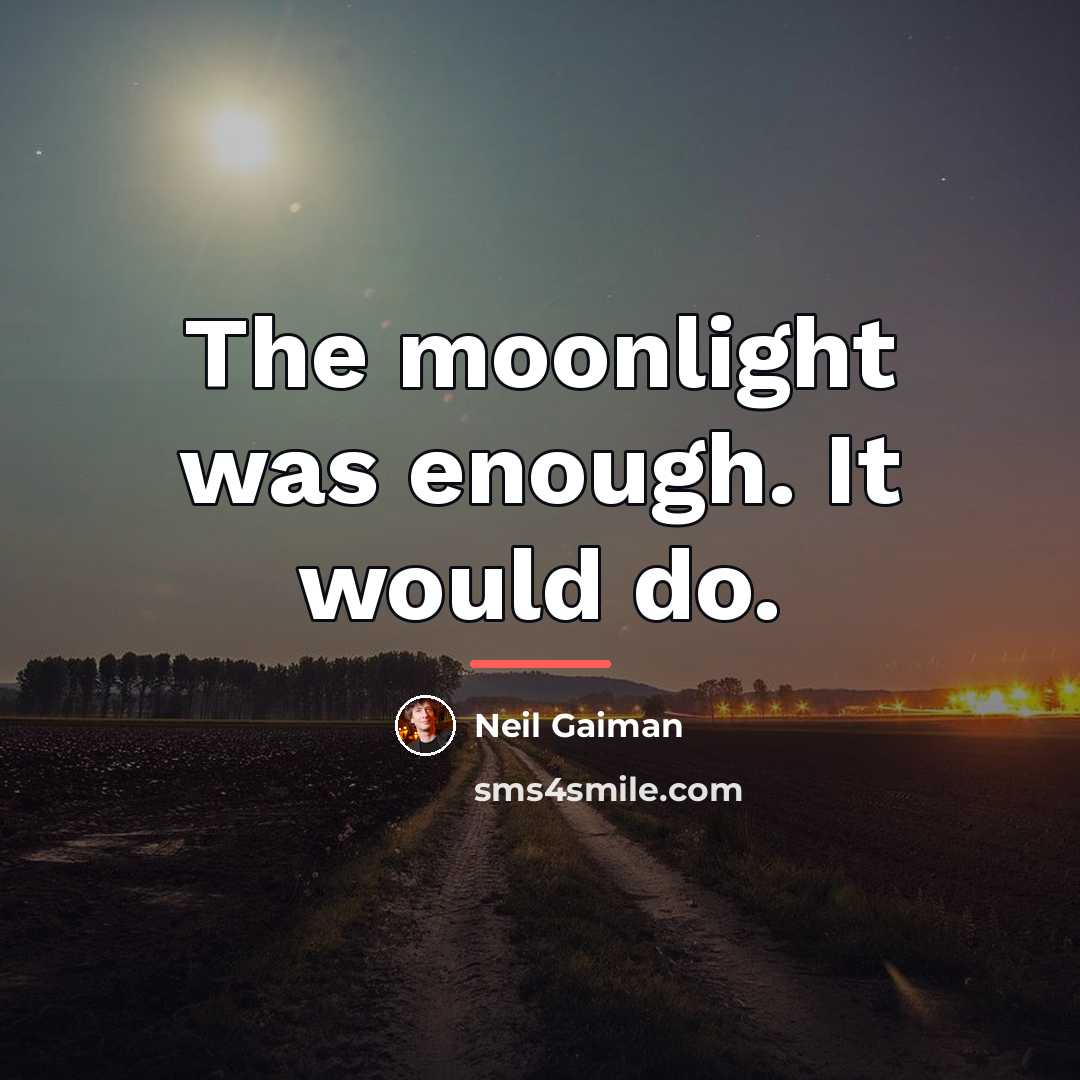 “The moonlight was enough. It would do.…” quote by Neil Gaiman