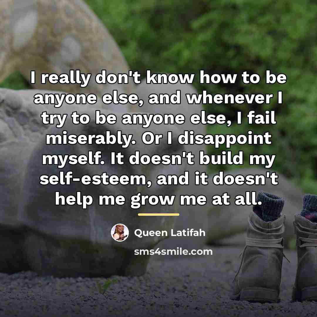 “I really don't know how to be anyone else, and…” quote by Queen Latifah