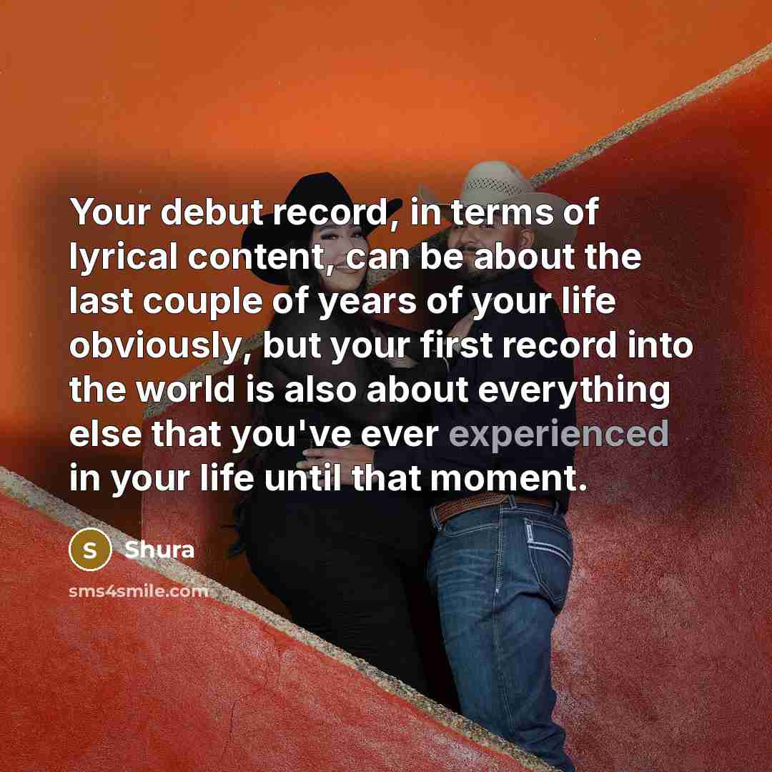 “Your debut record, in terms of lyrical content, can be…” quote by Shura