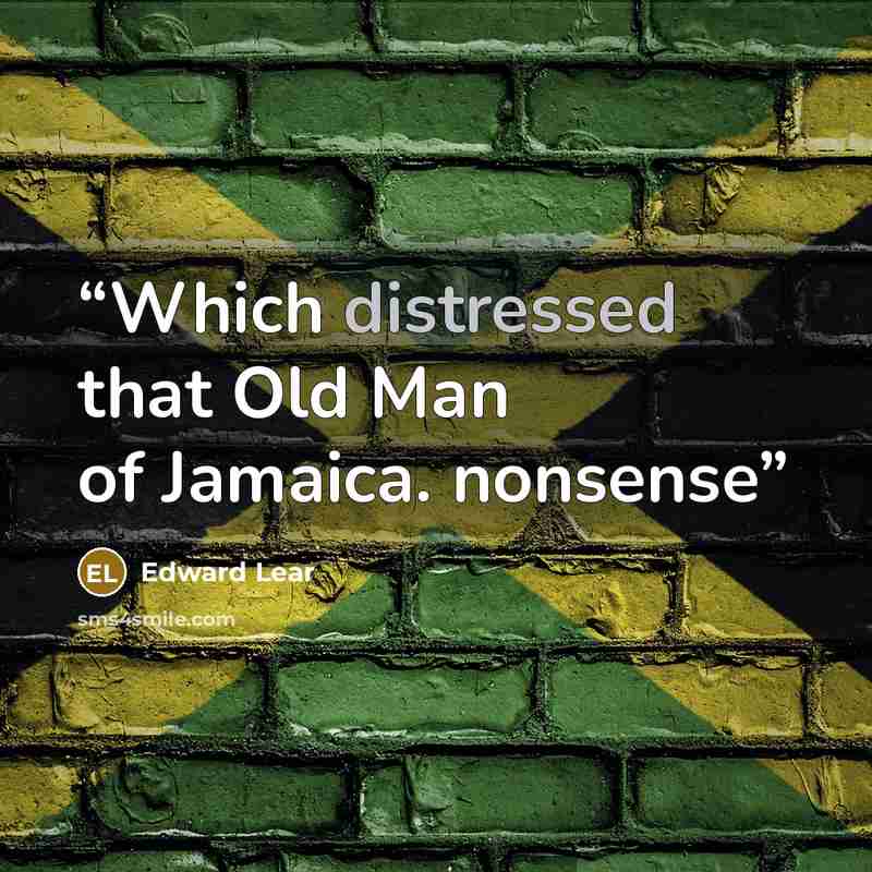 “Which distressed that Old Man of Jamaica. nonsense” quote by Edward Lear