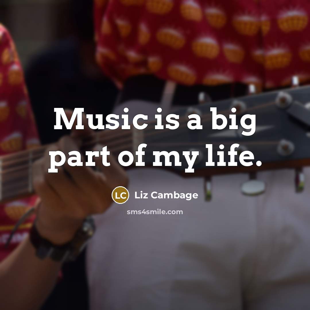 “Music is a big part of my life.…” quote by Liz Cambage
