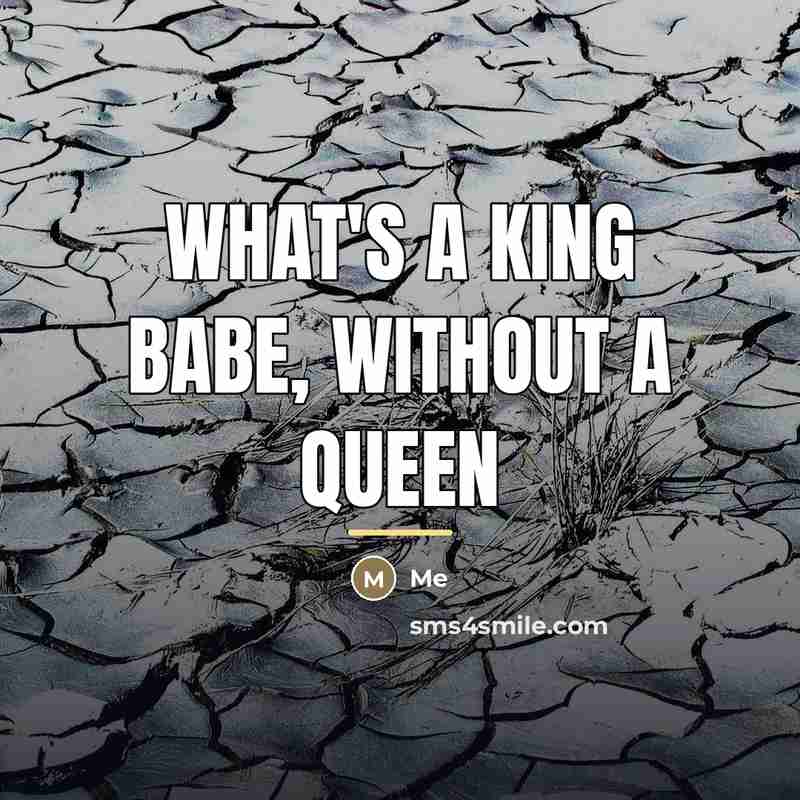 “What's a king babe, Without a QUEEN…” quote by Me