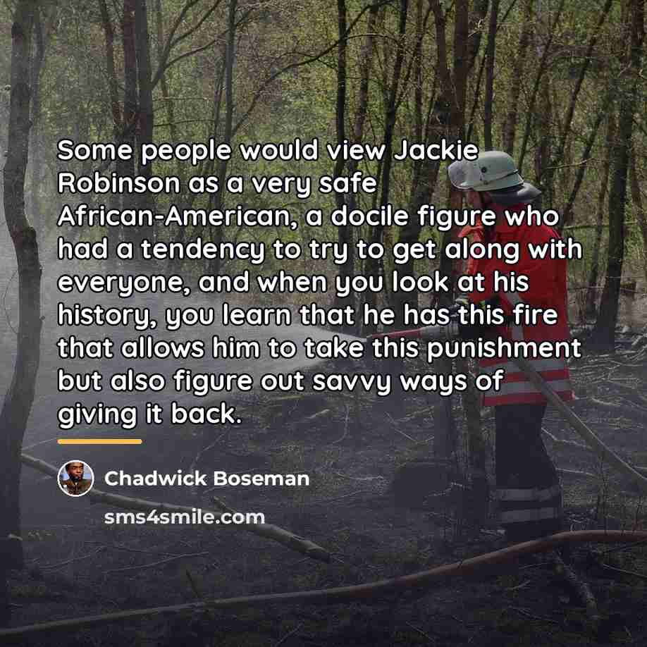 “Some people would view Jackie Robinson as a very safe…” quote by Chadwick Boseman