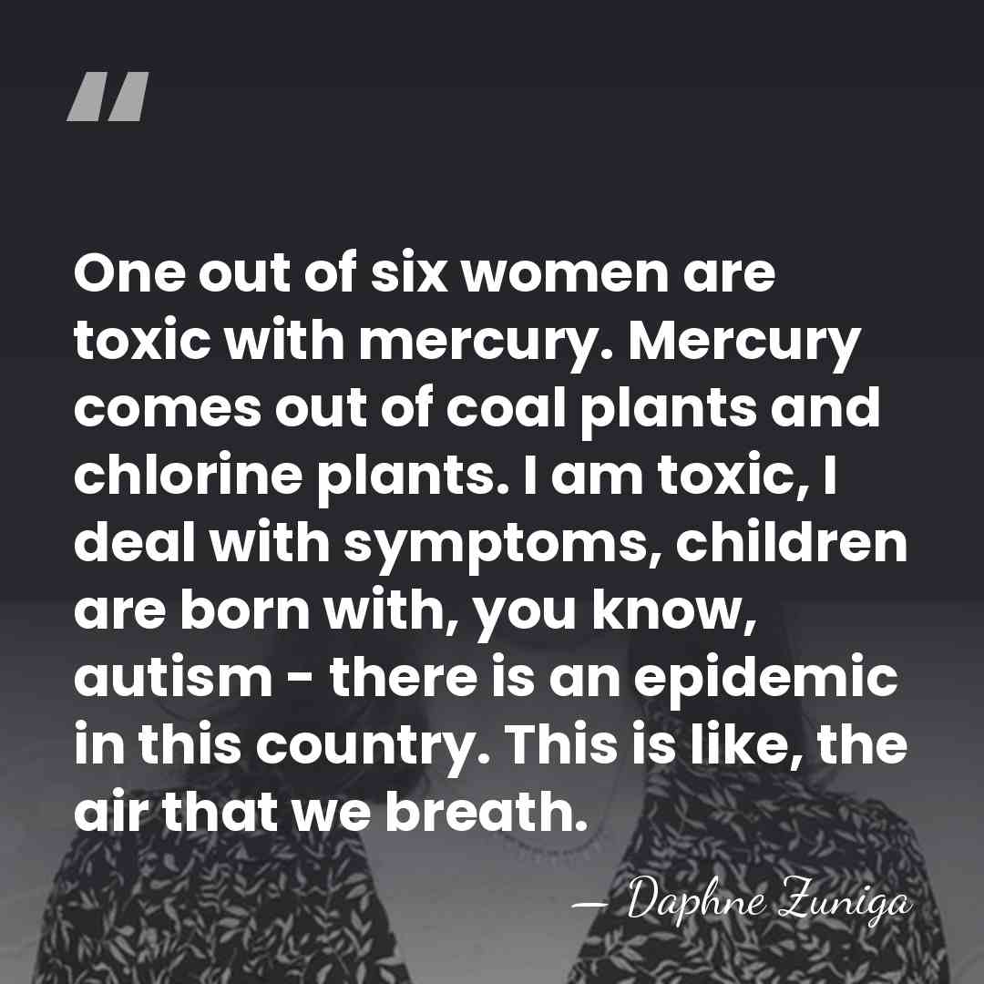 One out of six women are toxic with mercury. Mercury comes out&hellip; - Daphne Zuniga