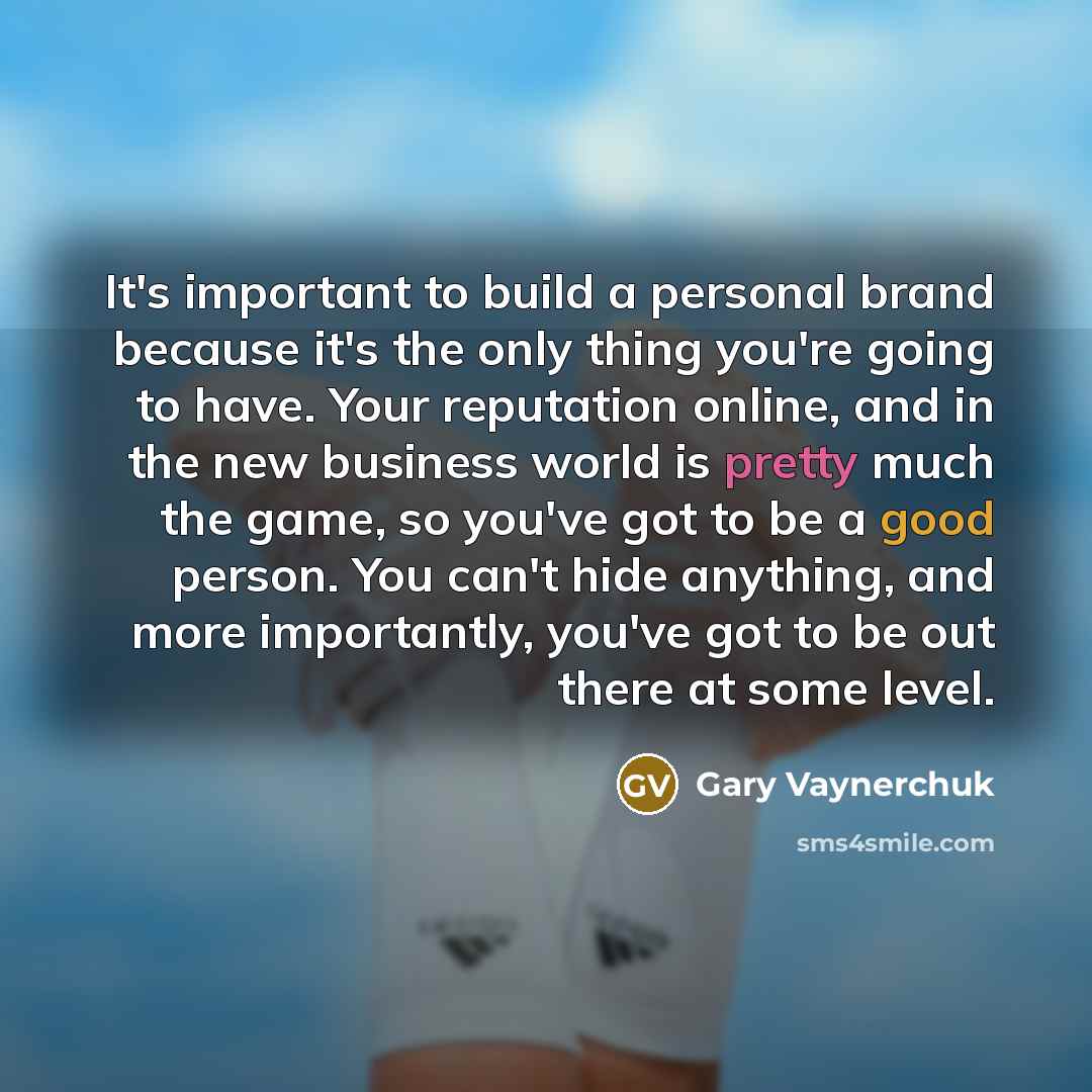 “It's important to build a personal brand because it's the…” quote by Gary Vaynerchuk