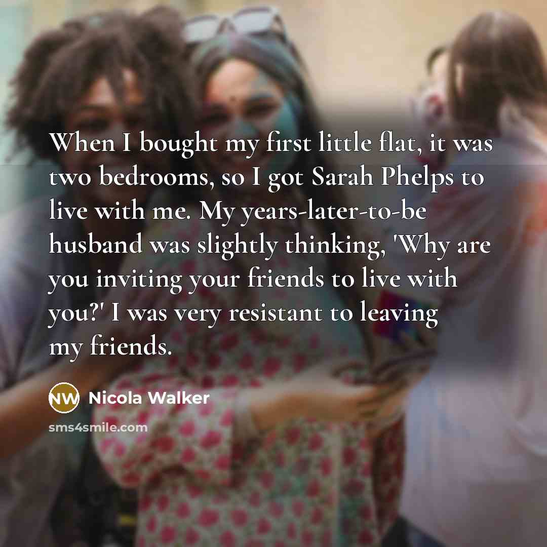 “When I bought my first little flat, it was two…” quote by Nicola Walker