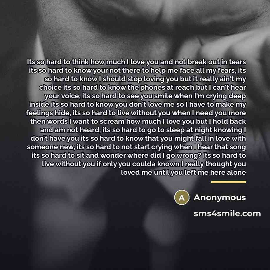 “Its so hard to think how much I love you…” quote by Anonymous