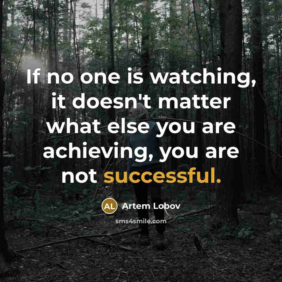 “If no one is watching, it doesn't matter what else…” quote by Artem Lobov