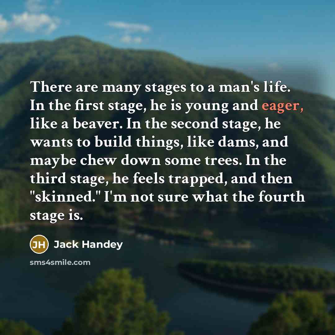 “There are many stages to a man's life. In the…” quote by Jack Handey