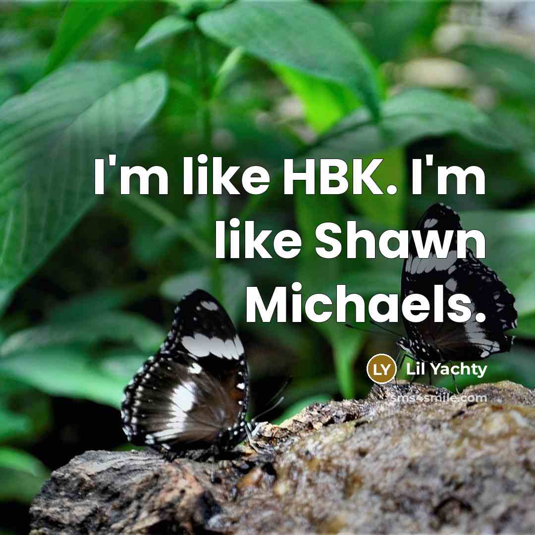 “I'm like HBK. I'm like Shawn Michaels.…” quote by Lil Yachty
