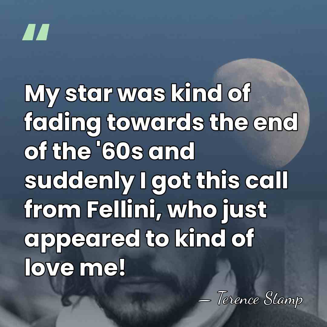 My star was kind of fading towards the end of the '60s&hellip; - Terence Stamp