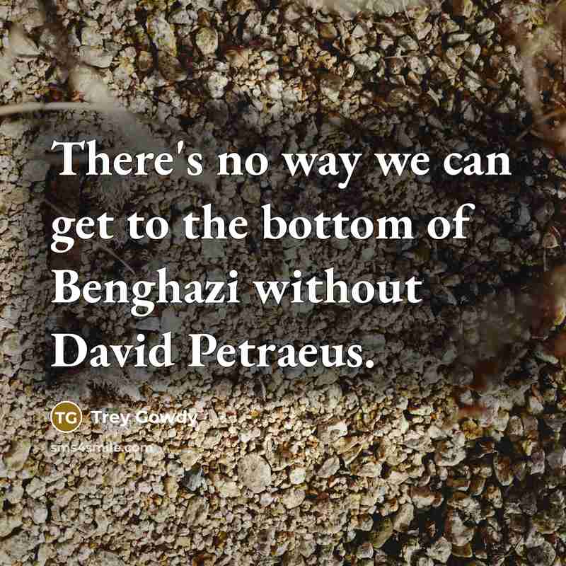 “There's no way we can get to the bottom of…” quote by Trey Gowdy