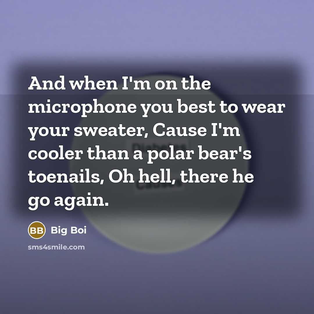 “And when I'm on the microphone you best to wear…” quote by Big Boi