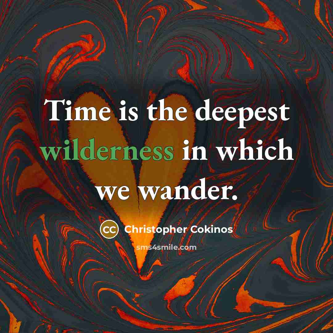 “Time is the deepest wilderness in which we wander.…” quote by Christopher Cokinos