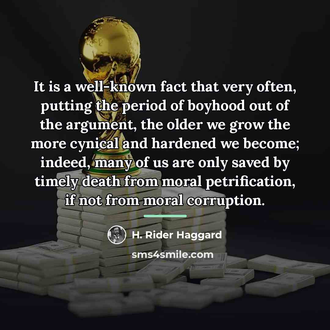 “It is a well-known fact that very often, putting the…” quote by H. Rider Haggard